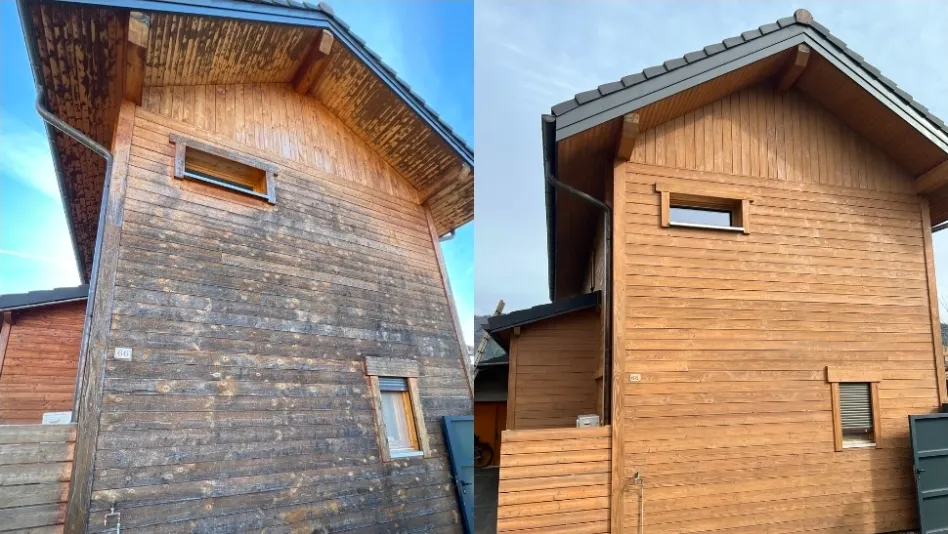 Chalet avant après une rénovation complète