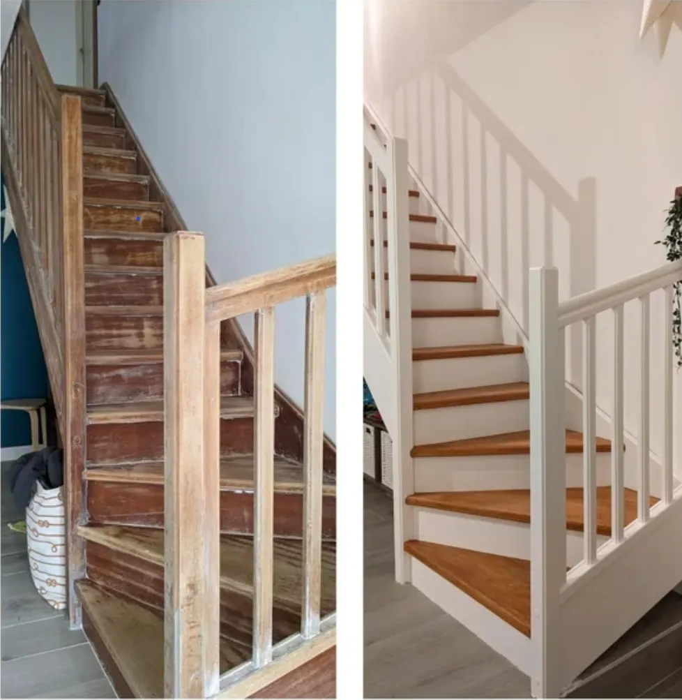 Rénovation d'un escalier bois dans une maison
